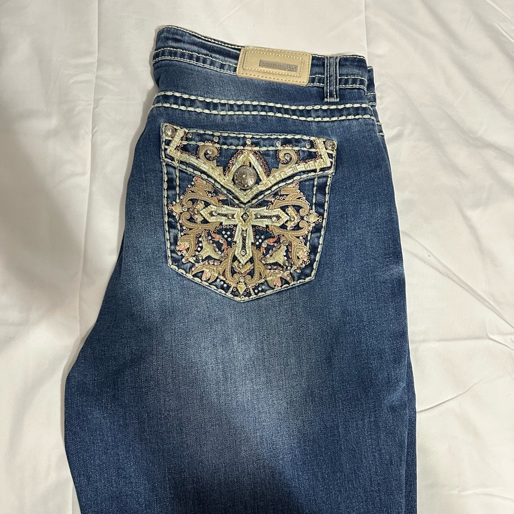 Embroidered Blue Jeans